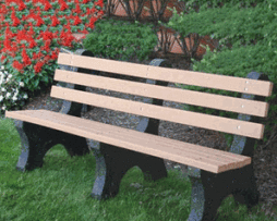 Comfort Park Avenue Bench from Recycled Plastic 4ft