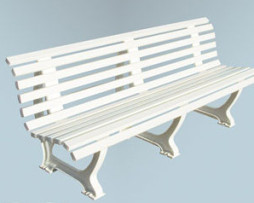 6.5ft Deluxe Courtside Bench White