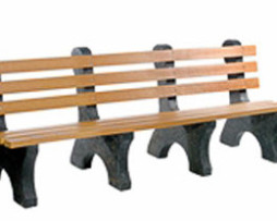 Central Park Bench from Recycled Plastic 8ft