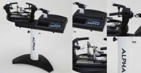 Alpha Ghost Stringing Machine New duel clamp system offers Gravity clamp bases or push button release