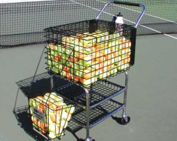 Deluxe Club Cart Tennis Teaching Basket, best alternative to Gamma Brute Cart. Deluxe Club Cart comes equipped with the best quality wheels in the industry.