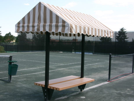8ft Tennis Cabana Bench Clay Court Tennis Facility