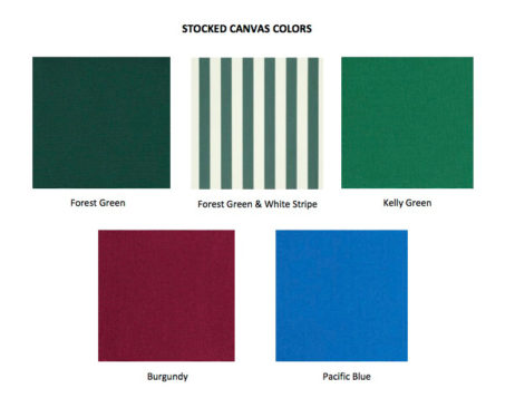 Colors Options for 8ft Tennis Cabanas